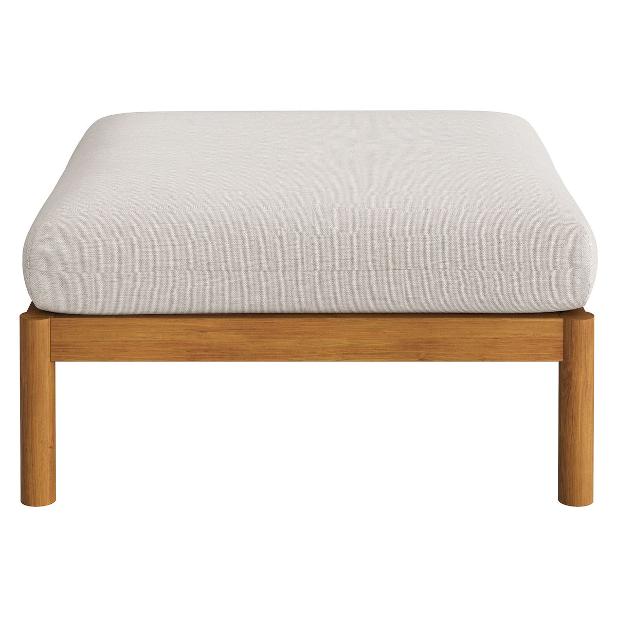 Pouf d'extérieur en teck Eleni Square