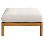 Pouf d'extérieur en teck Eleni Square