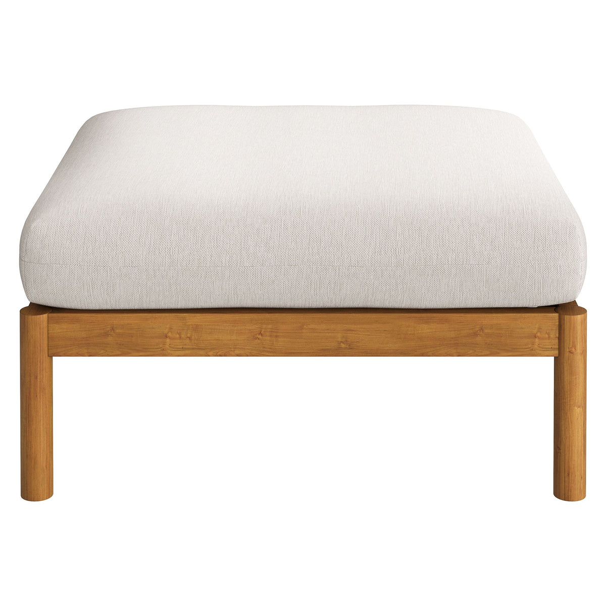 Pouf d'extérieur en teck Eleni Square