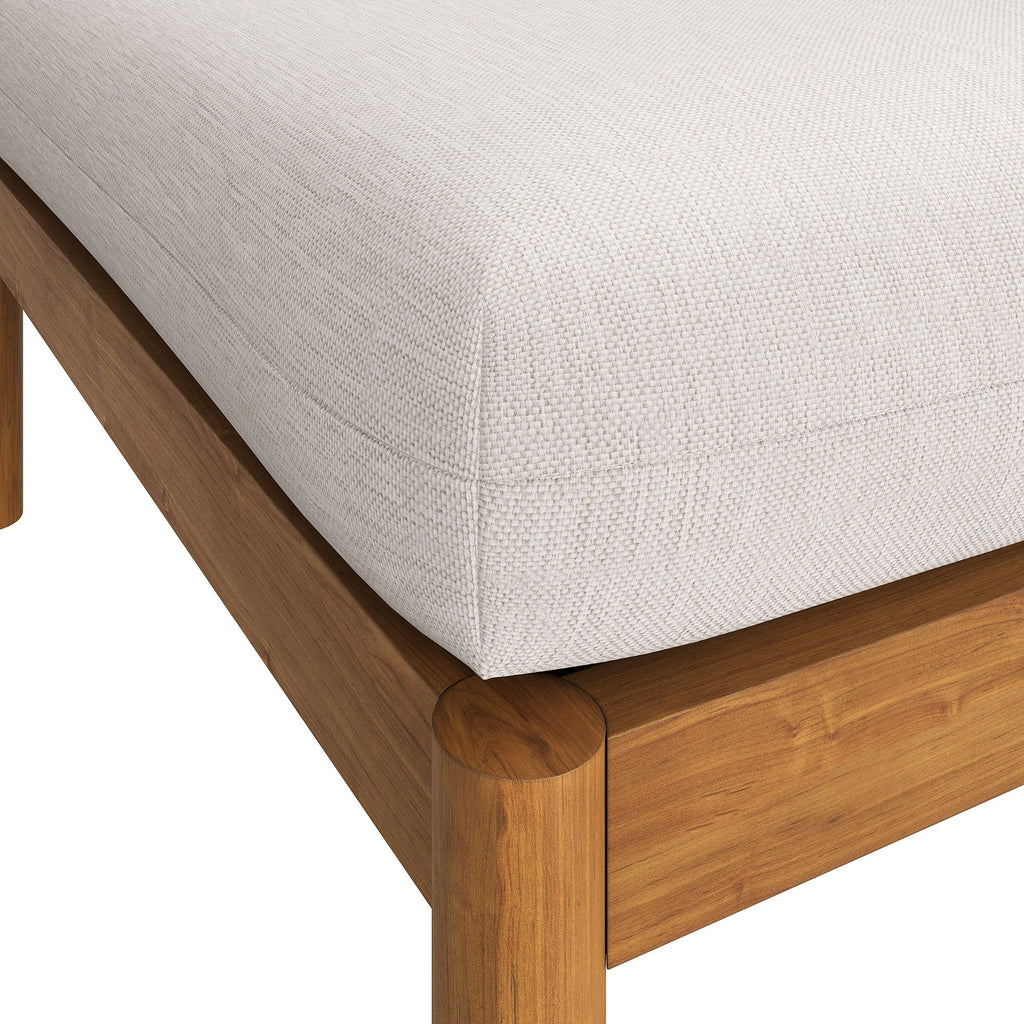 Pouf d'extérieur en teck Eleni Square