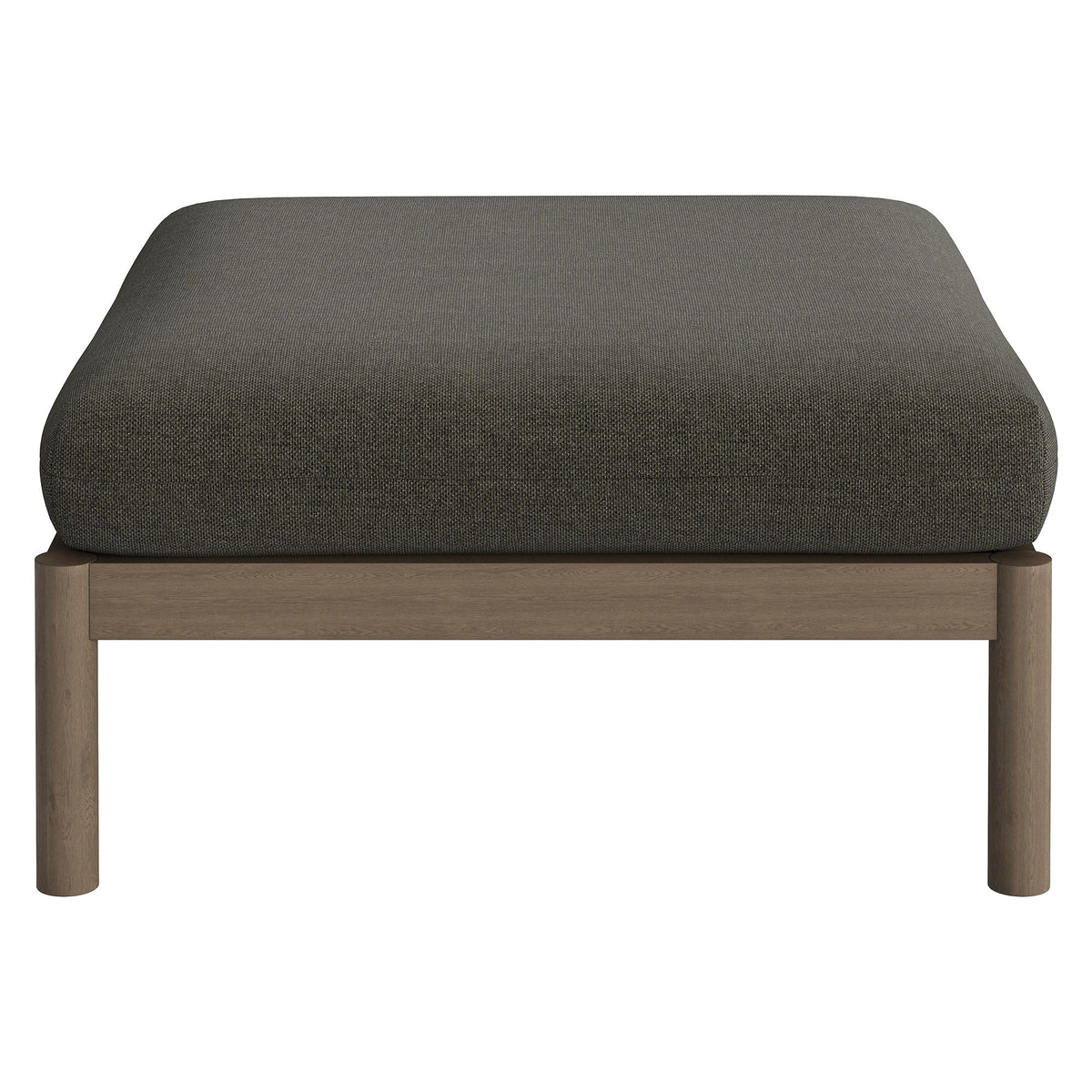 Ensemble causeuse et pouf d'extérieur en teck 2 pièces Eleni