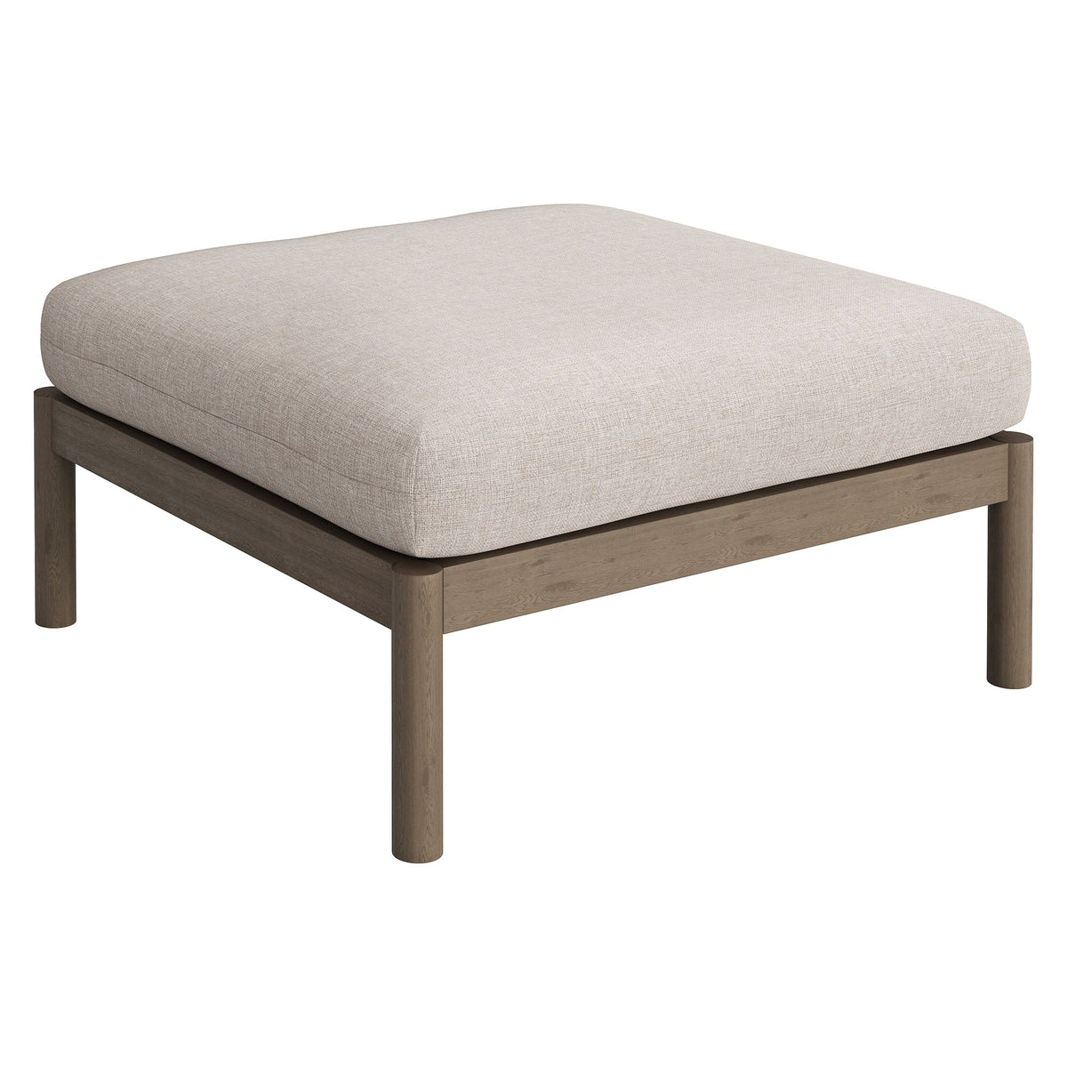 Pouf d'extérieur en teck Eleni Square