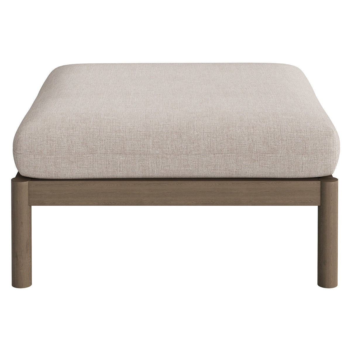 Pouf d'extérieur en teck Eleni Square