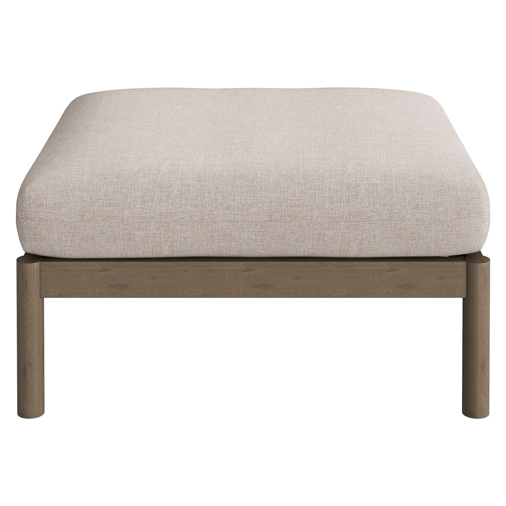 Pouf d'extérieur en teck Eleni Square