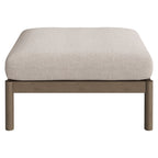 Pouf d'extérieur en teck Eleni Square