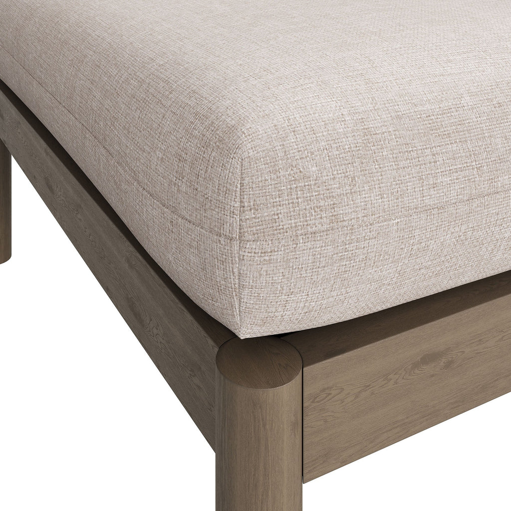 Pouf d'extérieur en teck Eleni Square
