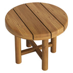 Table d'appoint ronde d'extérieur en teck de 20 pouces Eleni