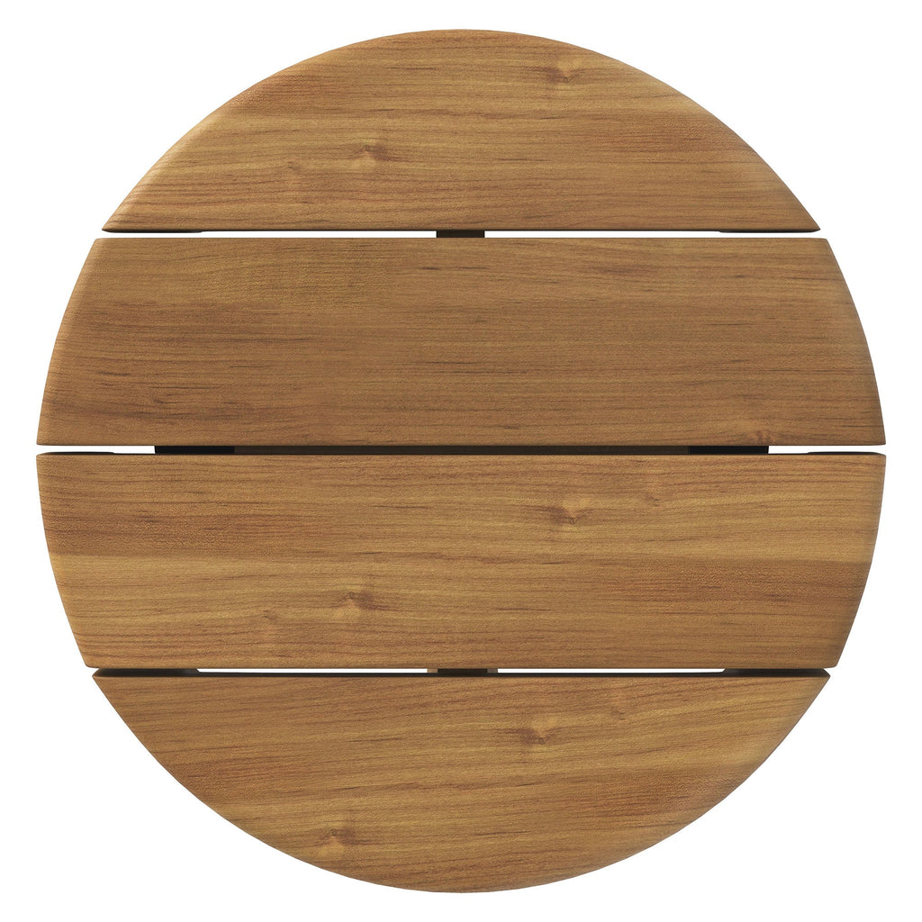 Table d'appoint ronde d'extérieur en teck de 20 pouces Eleni