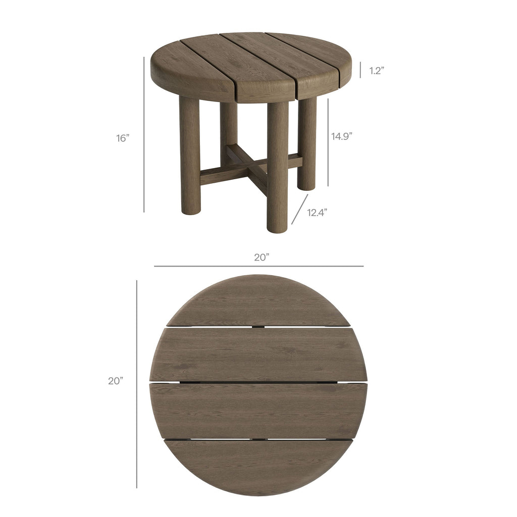Ensemble de mobilier d'extérieur 3 pièces en teck Eleni