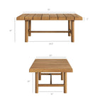 Ensemble de canapé d'extérieur 4 pièces en bois de teck Eleni