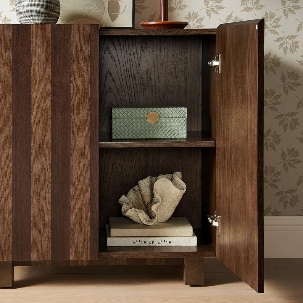 Commode d'appoint 2 portes rayée Kline