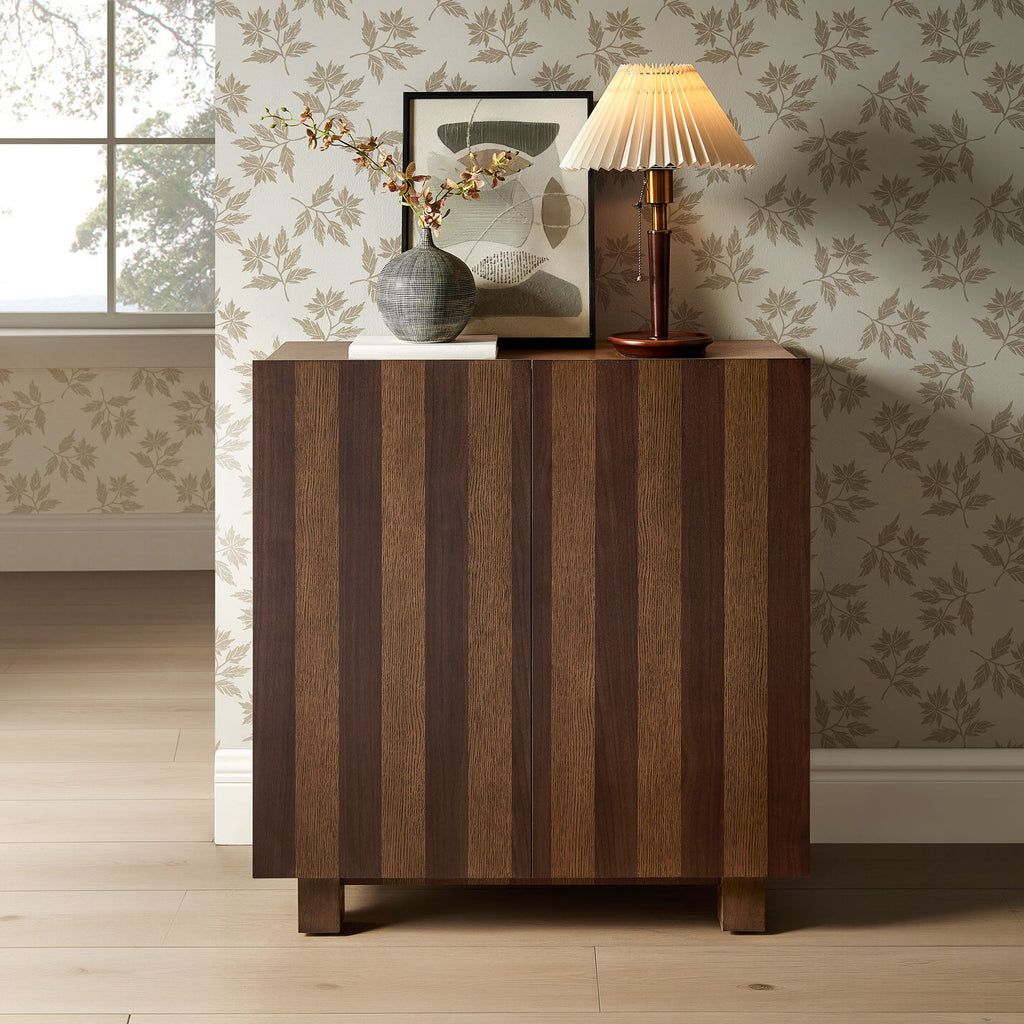 Commode d'appoint 2 portes rayée Kline