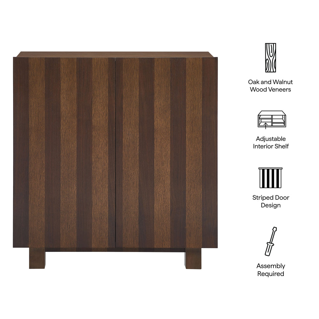Commode d'appoint 2 portes rayée Kline