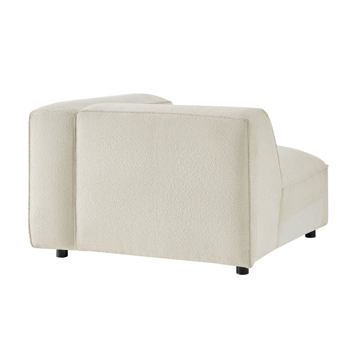 Fauteuil modulaire d'angle droit rembourré en tissu bouclé Auren Lattice