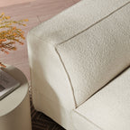 Fauteuil modulaire d'angle droit rembourré en tissu bouclé Auren Lattice