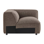 Fauteuil modulaire d'angle droit rembourré en tissu bouclé Auren Lattice