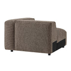 Fauteuil modulaire d'angle droit rembourré en tissu bouclé Auren Lattice