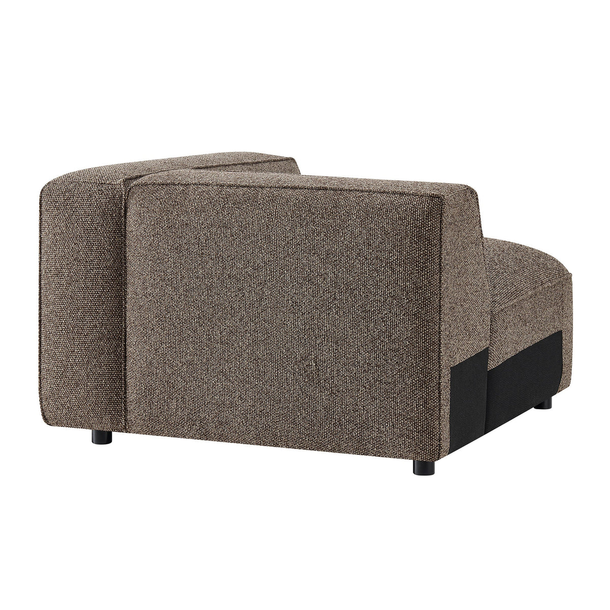 Fauteuil modulaire d'angle droit rembourré en tissu bouclé Auren Lattice