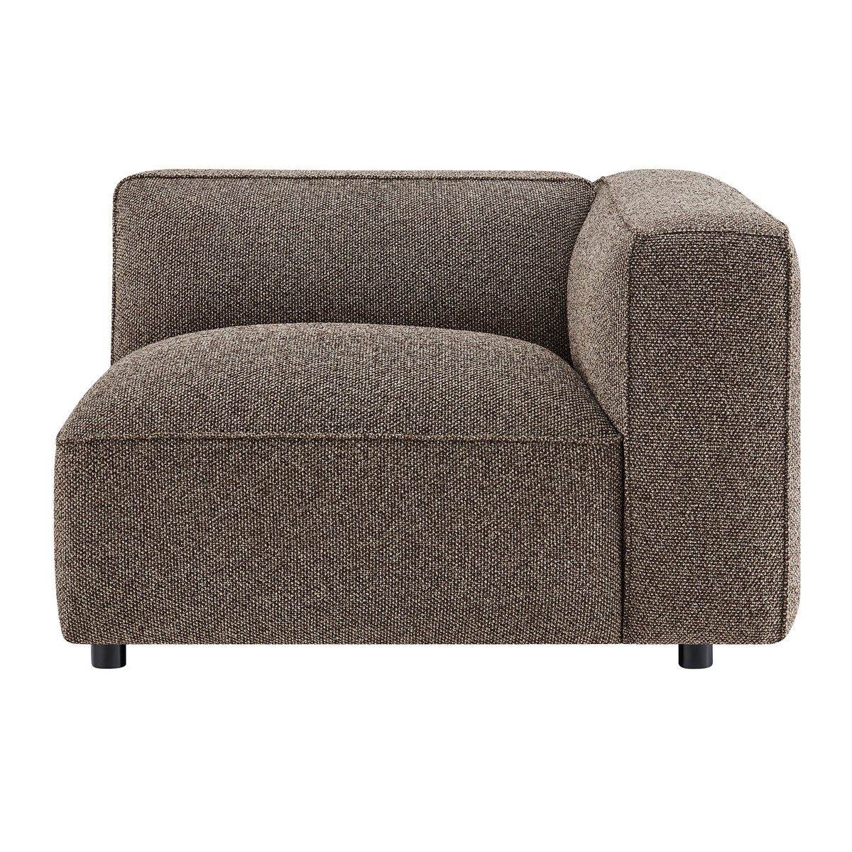 Fauteuil modulaire d'angle droit rembourré en tissu bouclé Auren Lattice