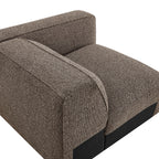 Fauteuil modulaire d'angle droit rembourré en tissu bouclé Auren Lattice