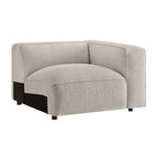 Fauteuil modulaire d'angle droit rembourré en tissu bouclé Auren Lattice
