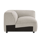Fauteuil modulaire d'angle droit rembourré en tissu bouclé Auren Lattice