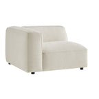 Fauteuil modulaire gauche rembourré en bouclé Auren Lattice