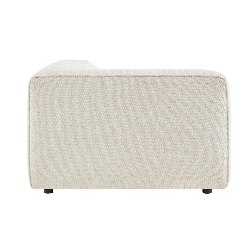 Fauteuil modulaire gauche rembourré en bouclé Auren Lattice