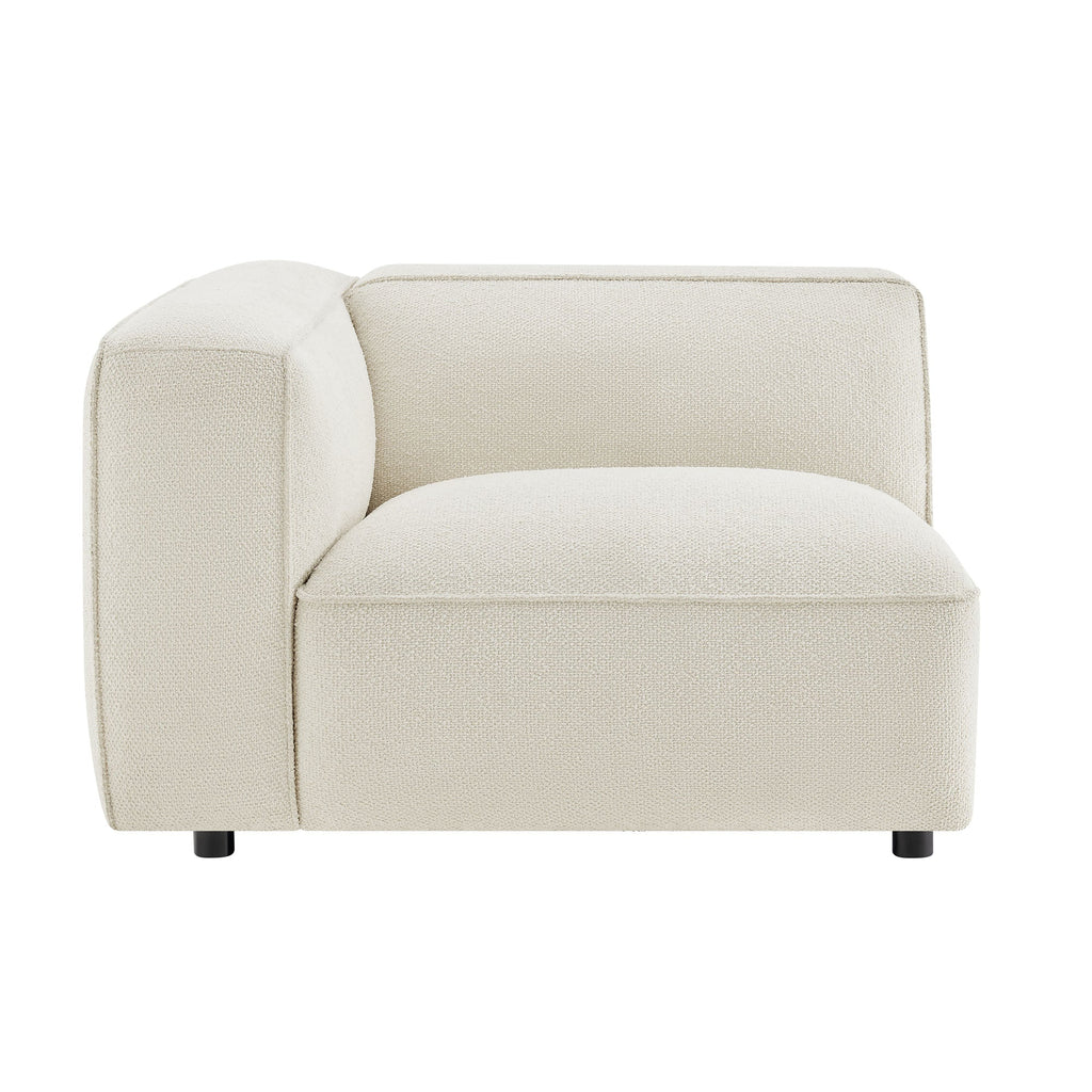 Fauteuil modulaire gauche rembourré en bouclé Auren Lattice