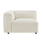Fauteuil modulaire gauche rembourré en bouclé Auren Lattice