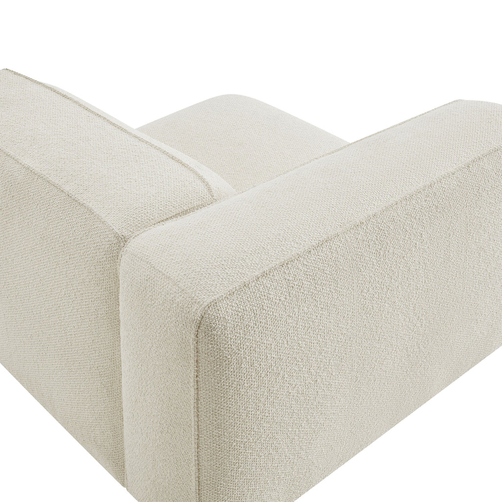 Fauteuil modulaire gauche rembourré en bouclé Auren Lattice