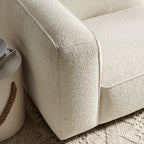 Fauteuil modulaire gauche rembourré en bouclé Auren Lattice