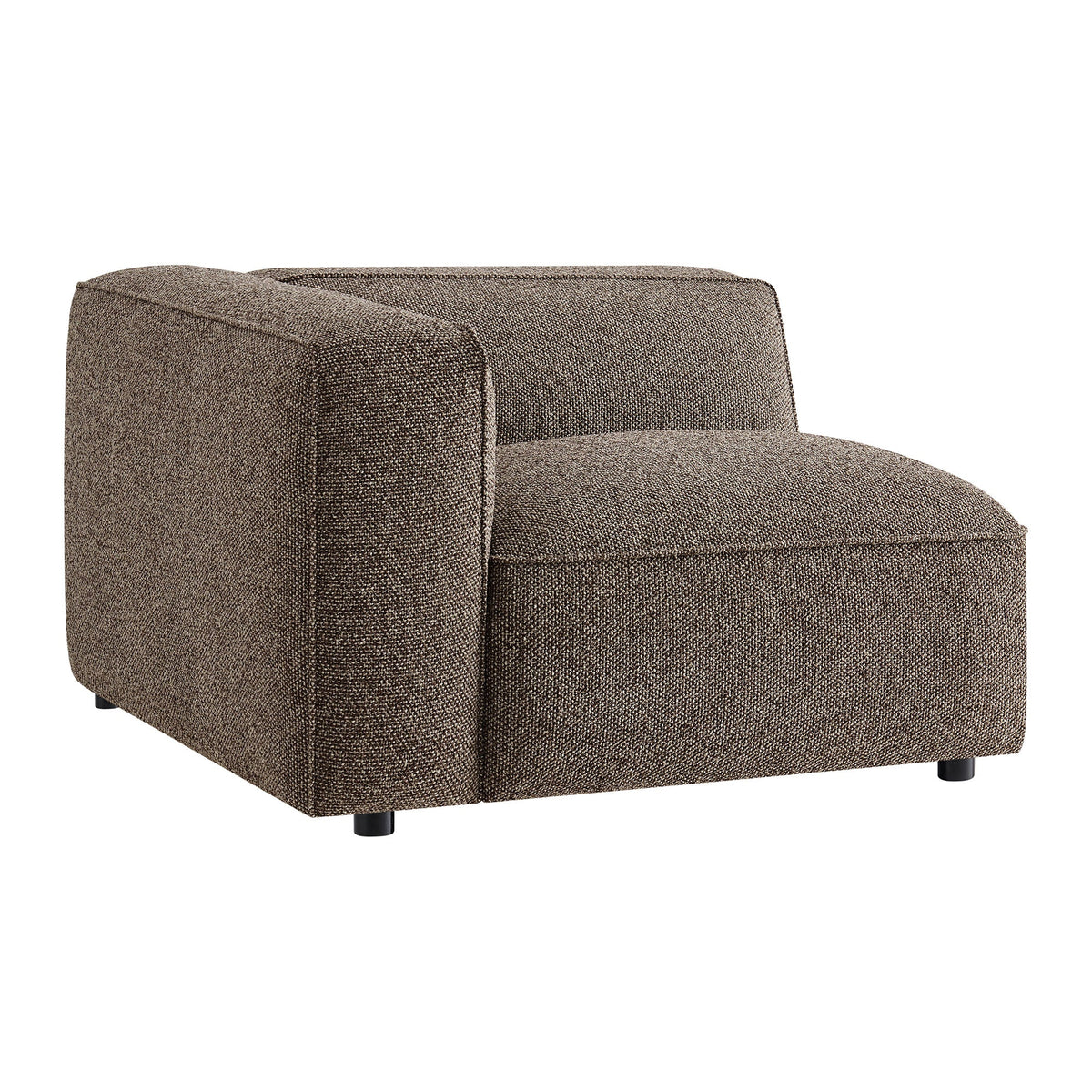Fauteuil modulaire gauche rembourré en bouclé Auren Lattice