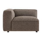 Fauteuil modulaire gauche rembourré en bouclé Auren Lattice