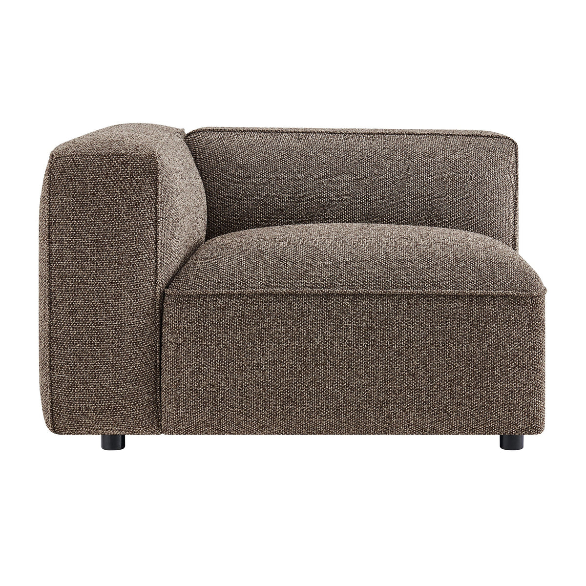 Fauteuil modulaire gauche rembourré en bouclé Auren Lattice