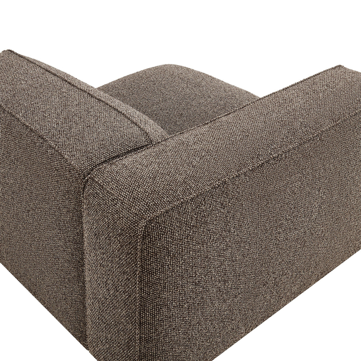 Fauteuil modulaire gauche rembourré en bouclé Auren Lattice