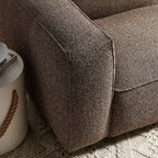 Fauteuil modulaire gauche rembourré en bouclé Auren Lattice