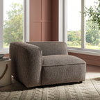 Fauteuil modulaire gauche rembourré en bouclé Auren Lattice