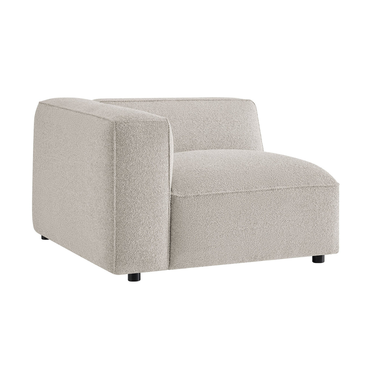 Fauteuil modulaire gauche rembourré en bouclé Auren Lattice