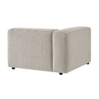 Fauteuil modulaire gauche rembourré en bouclé Auren Lattice
