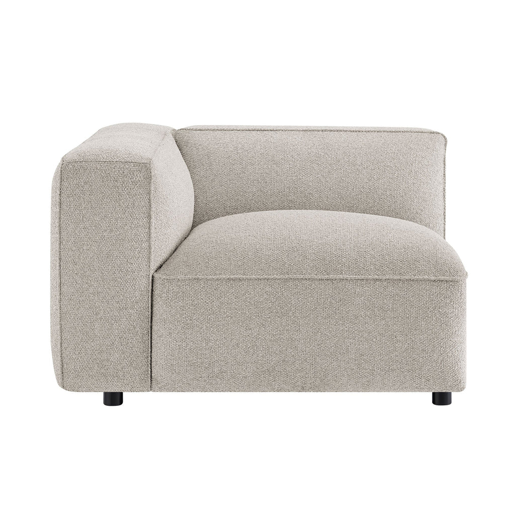 Fauteuil modulaire gauche rembourré en bouclé Auren Lattice