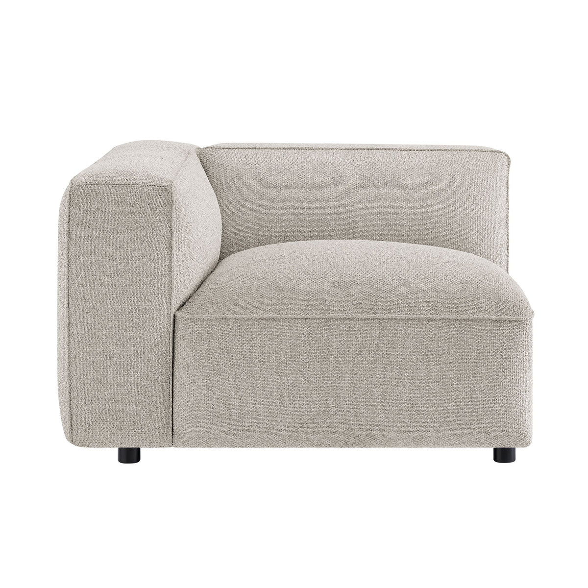Fauteuil modulaire gauche rembourré en bouclé Auren Lattice