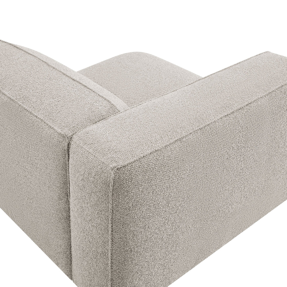 Fauteuil modulaire gauche rembourré en bouclé Auren Lattice