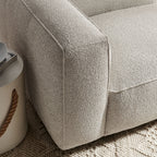 Fauteuil modulaire gauche rembourré en bouclé Auren Lattice