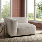 Fauteuil modulaire gauche rembourré en bouclé Auren Lattice