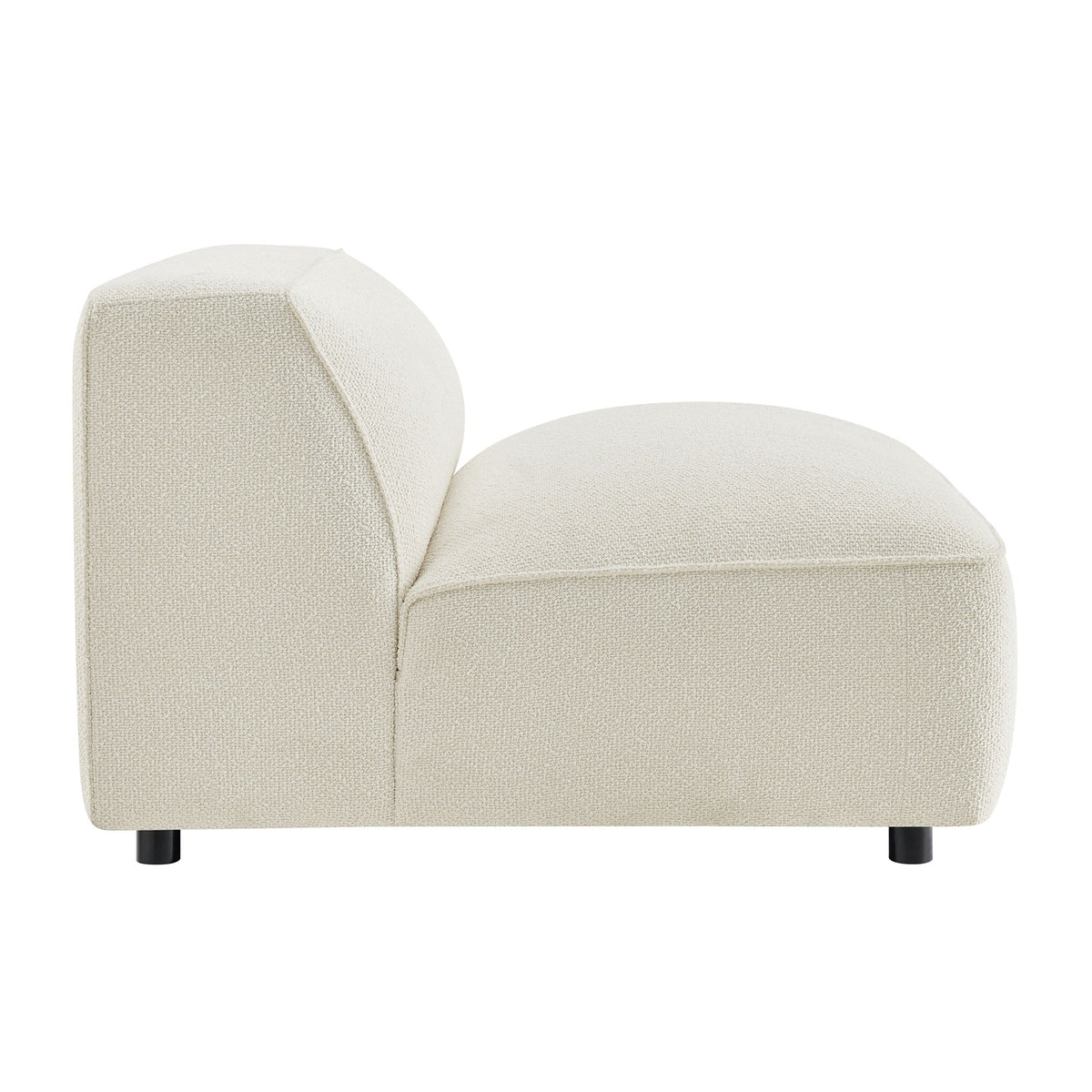 Fauteuil modulaire sans accoudoirs rembourré Auren Lattice Bouclé
