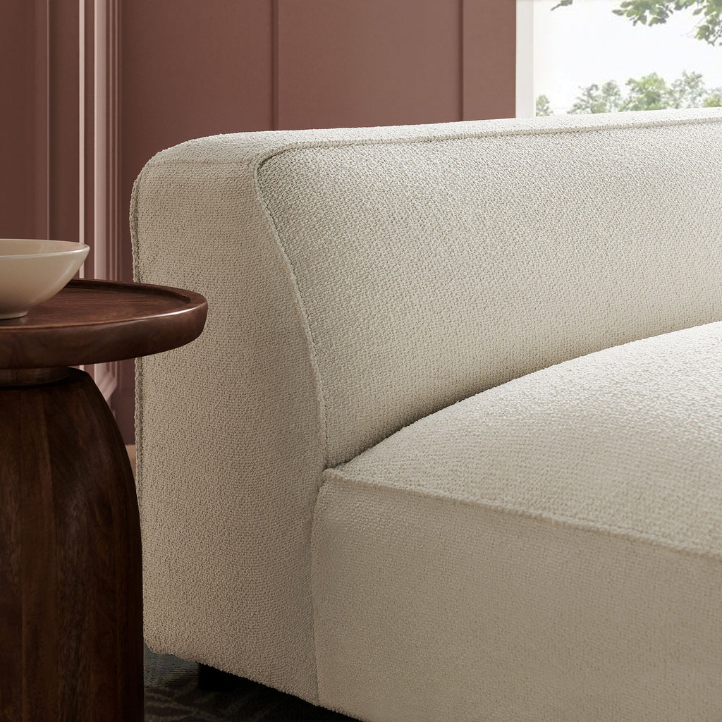 Fauteuil modulaire sans accoudoirs rembourré Auren Lattice Bouclé