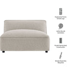 Fauteuil modulaire sans accoudoirs rembourré Auren Lattice Bouclé