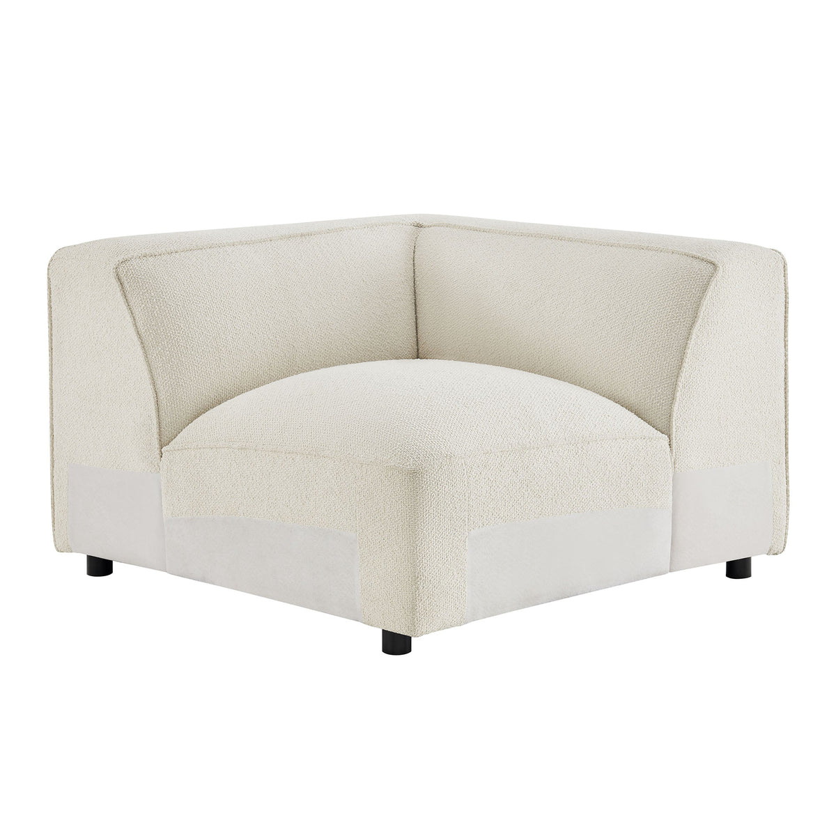 Chaise d'angle modulaire rembourrée Auren Lattice Bouclé