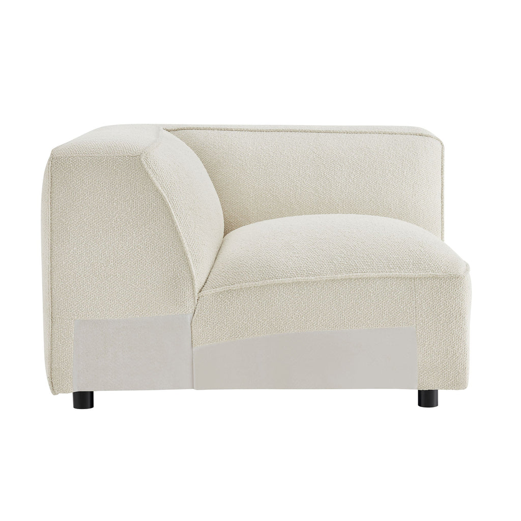 Chaise d'angle modulaire rembourrée Auren Lattice Bouclé